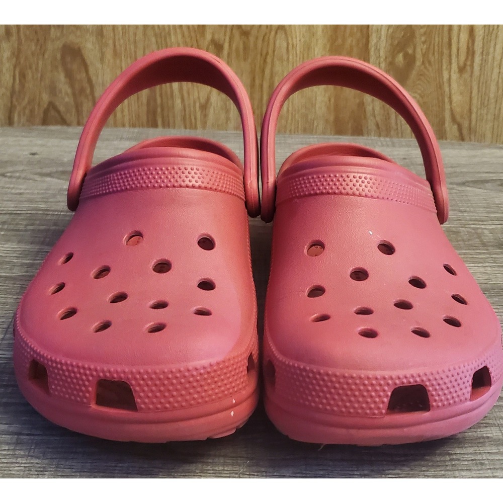 Crocs Classic Slip On Clogs Women's 9 Men's‎ 7 Red - Picture 2 of 10